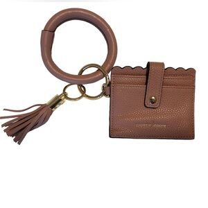 Nanette Lepore Hands-Free Cameo Pink Bracelet Wallet Cardholder Keyholder